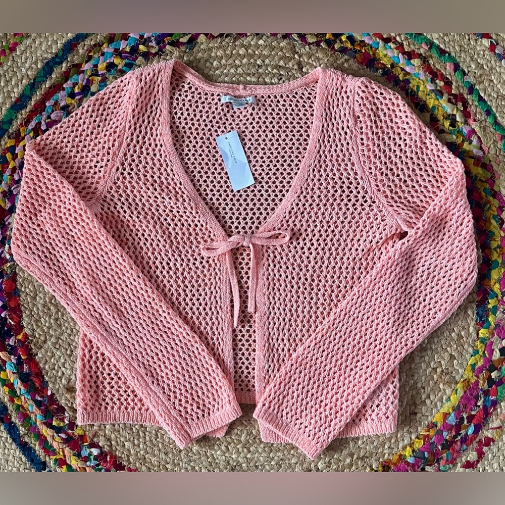 American Eagle tie front cardigan sz m